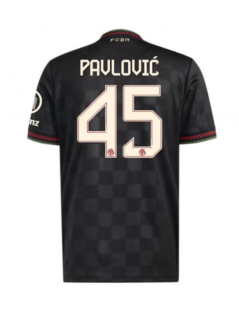 Muži Futbalové oblečenie Bayern Munich Aleksandar Pavlovic #45 2025-26 Krátky Rukáv - Tretina Muži Futbalové oblečenie Bayern Munich Aleksandar Pavlovic #45 2025-26 Krátky Rukáv - Tretina